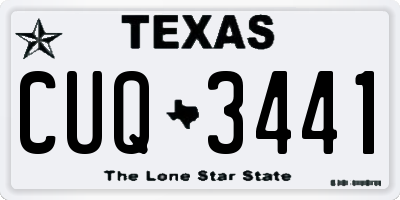 TX license plate CUQ3441