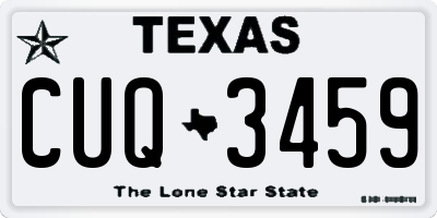 TX license plate CUQ3459