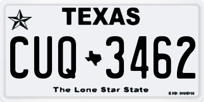 TX license plate CUQ3462