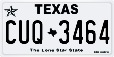 TX license plate CUQ3464