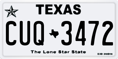 TX license plate CUQ3472
