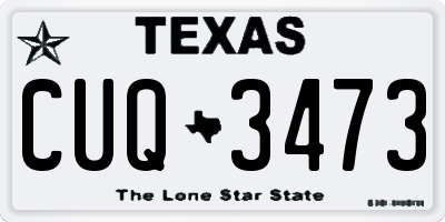TX license plate CUQ3473