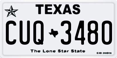 TX license plate CUQ3480