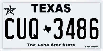 TX license plate CUQ3486