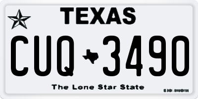 TX license plate CUQ3490