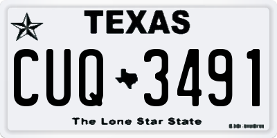 TX license plate CUQ3491