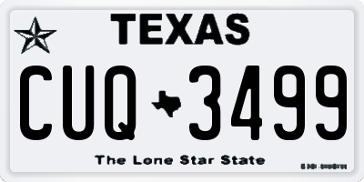 TX license plate CUQ3499