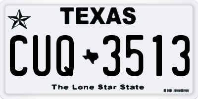 TX license plate CUQ3513