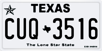 TX license plate CUQ3516
