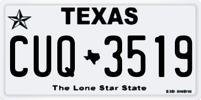 TX license plate CUQ3519