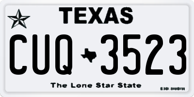 TX license plate CUQ3523
