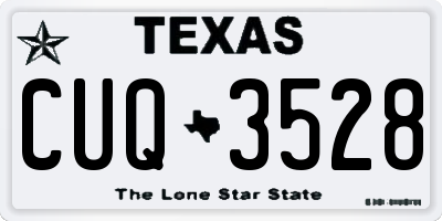 TX license plate CUQ3528