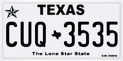 TX license plate CUQ3535