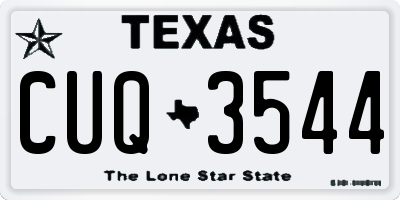 TX license plate CUQ3544