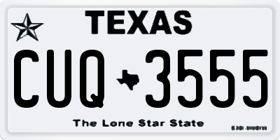 TX license plate CUQ3555