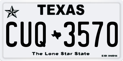 TX license plate CUQ3570