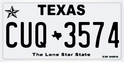 TX license plate CUQ3574