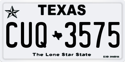 TX license plate CUQ3575