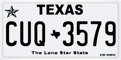 TX license plate CUQ3579