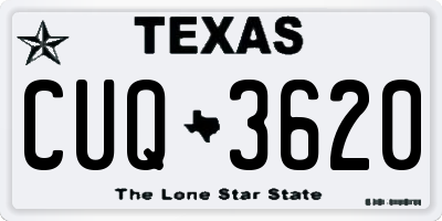 TX license plate CUQ3620
