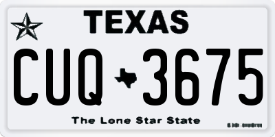 TX license plate CUQ3675