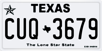 TX license plate CUQ3679