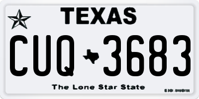 TX license plate CUQ3683