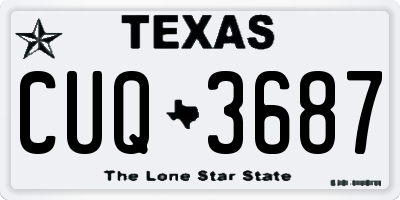 TX license plate CUQ3687