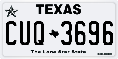 TX license plate CUQ3696