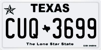 TX license plate CUQ3699