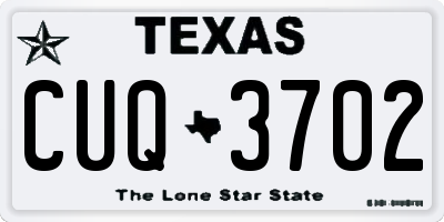TX license plate CUQ3702