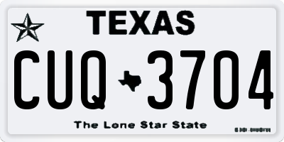 TX license plate CUQ3704