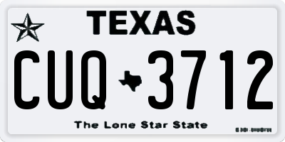 TX license plate CUQ3712