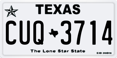 TX license plate CUQ3714