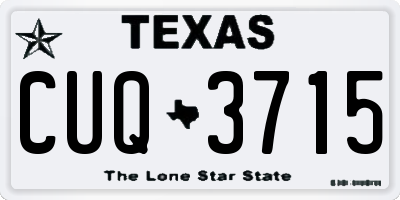 TX license plate CUQ3715