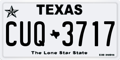 TX license plate CUQ3717