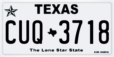 TX license plate CUQ3718