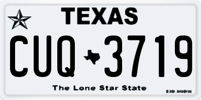 TX license plate CUQ3719
