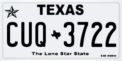 TX license plate CUQ3722