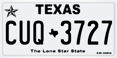 TX license plate CUQ3727