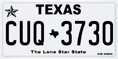TX license plate CUQ3730