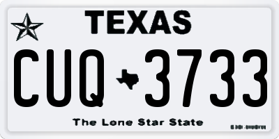 TX license plate CUQ3733