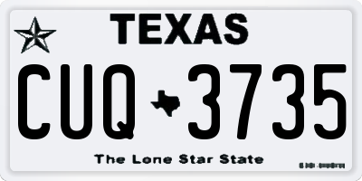 TX license plate CUQ3735