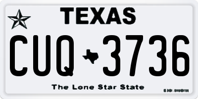 TX license plate CUQ3736