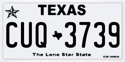 TX license plate CUQ3739