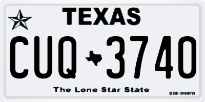 TX license plate CUQ3740