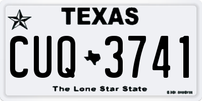 TX license plate CUQ3741