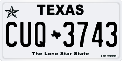 TX license plate CUQ3743