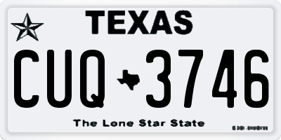 TX license plate CUQ3746