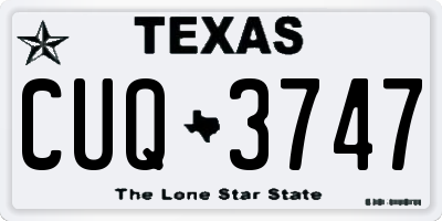 TX license plate CUQ3747